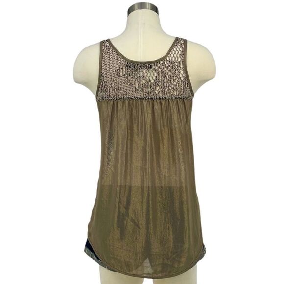 NWOT THE LIMITED Metallic Crochet Tank Top - Picture 3 of 10